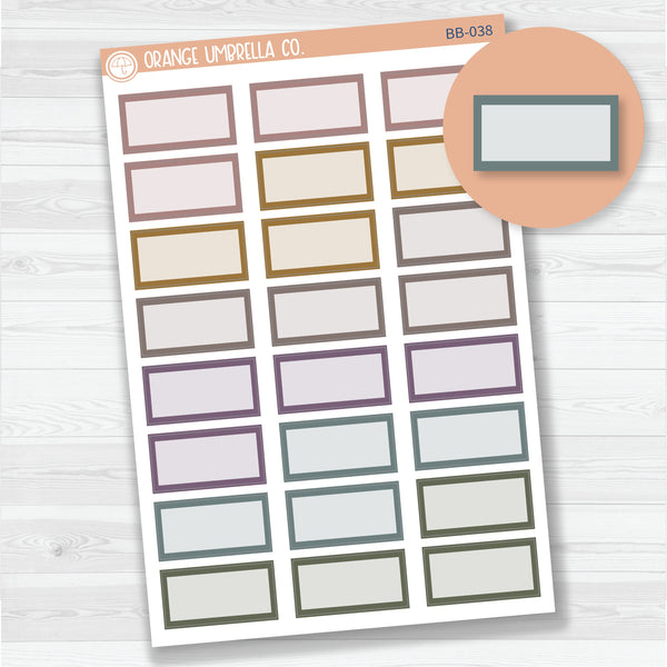 Bold Blooms One Third Box Planner Stickers | Erin Condren Color Palette Basic Labels | BB-038