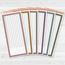 7x9 Habit Tracker Dashboard Planner Stickers | Bold Blooms Palette | BB-054-059