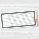 7x9 Habit Tracker Dashboard Planner Stickers | Bold Blooms Palette | BB-054-059