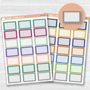 Mixed Half Box Labels Planner Stickers| Erin Condren Evolve Palette | EC-122-123