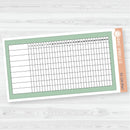 A5 Habit Tracker Dashboard Planner Stickers | EC Palette Jan to June | F19 | ECP-126-ECP-131