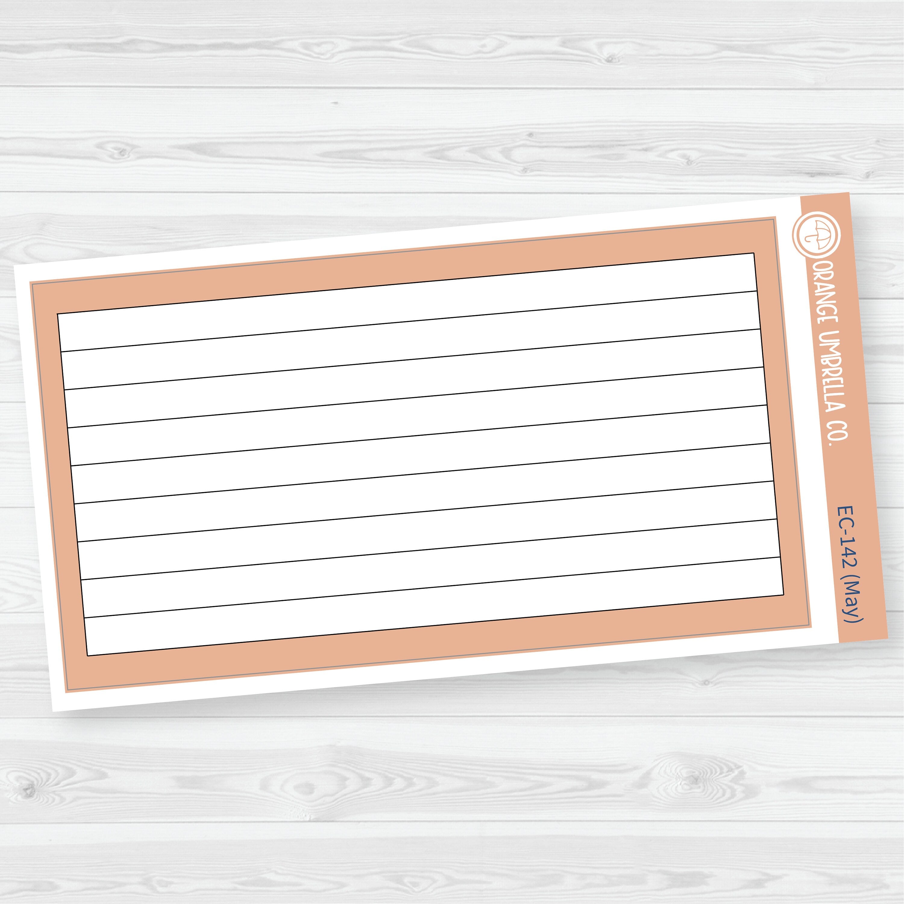 A5 Lined Dashboard Planner Stickers | EC Palette Jan to June | F19 | ECP-138-ECP-143