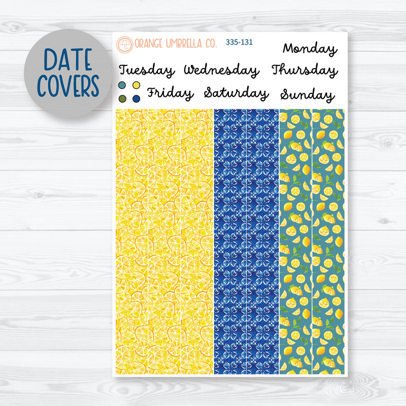 Summer Lemons | 7x9 Daily Duo Planner Kit Stickers | Italian Villa | 335-131