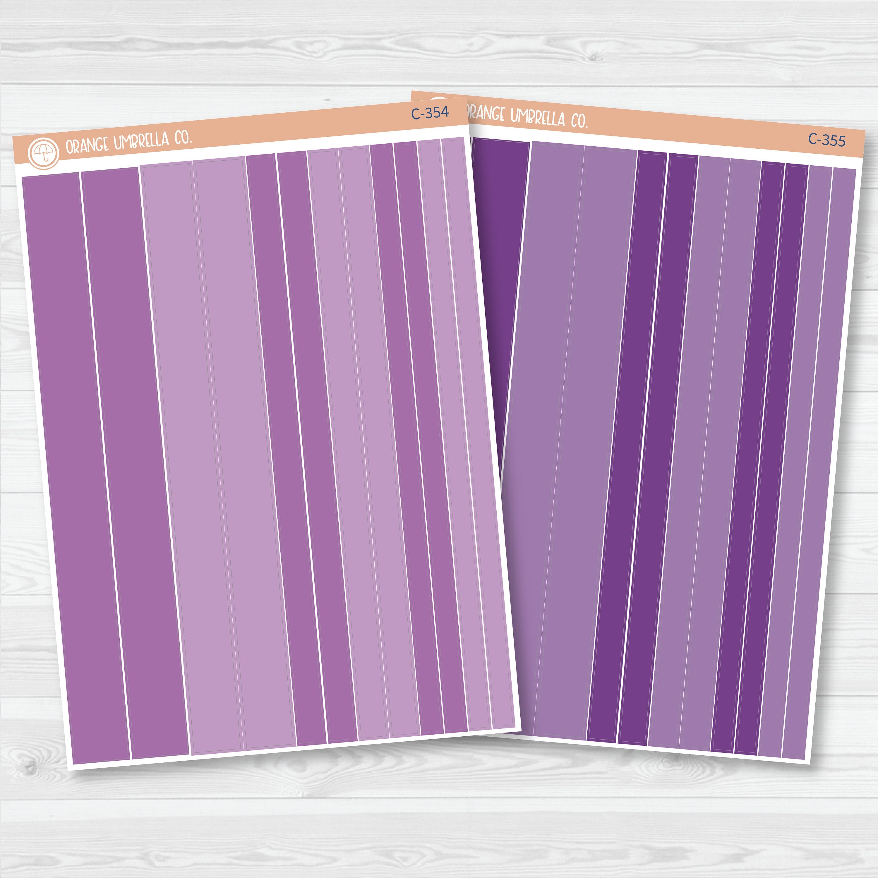 Washi Planner Stickers | Rainbow Palette | C-344-C-357