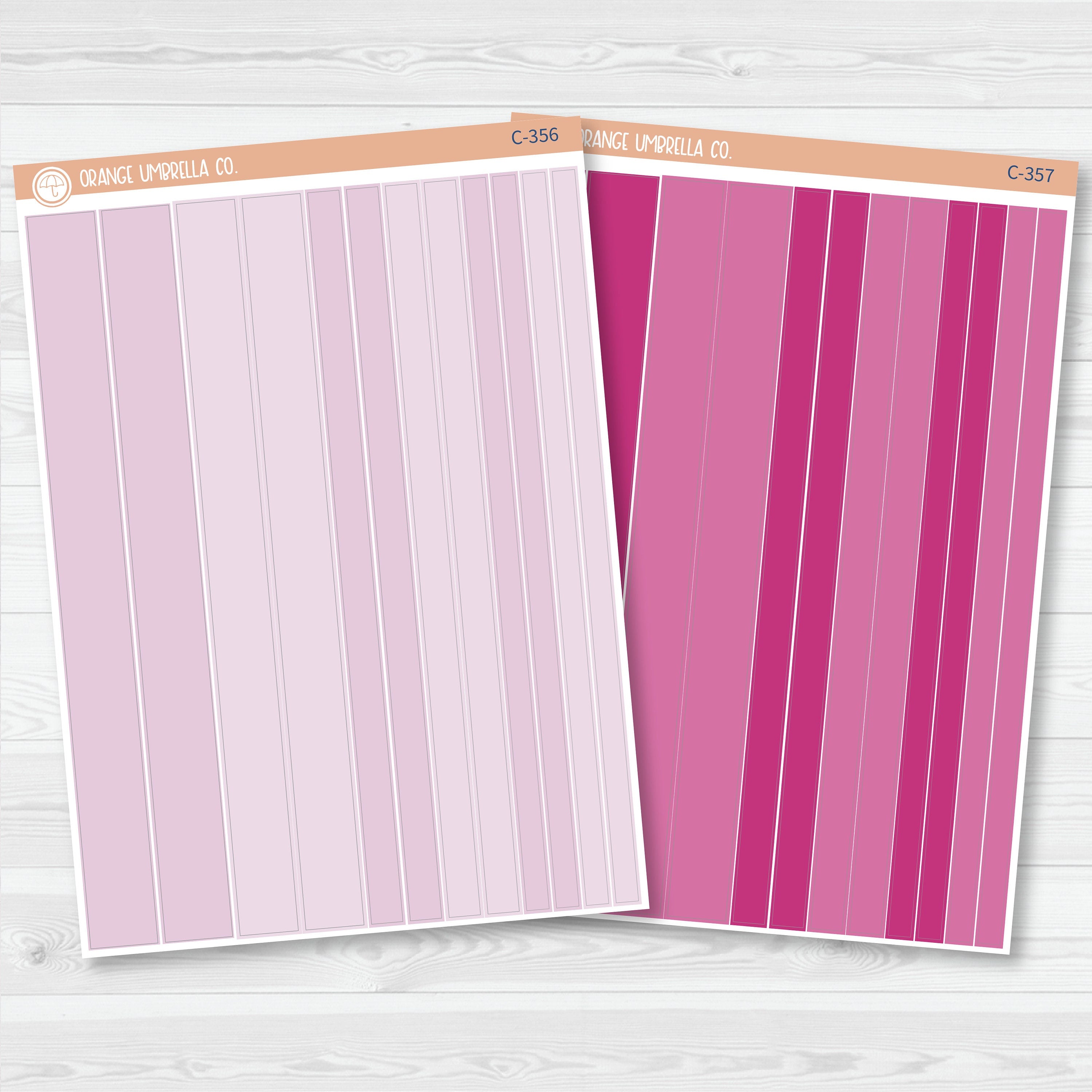 Washi Planner Stickers | Rainbow Palette | C-344-C-357