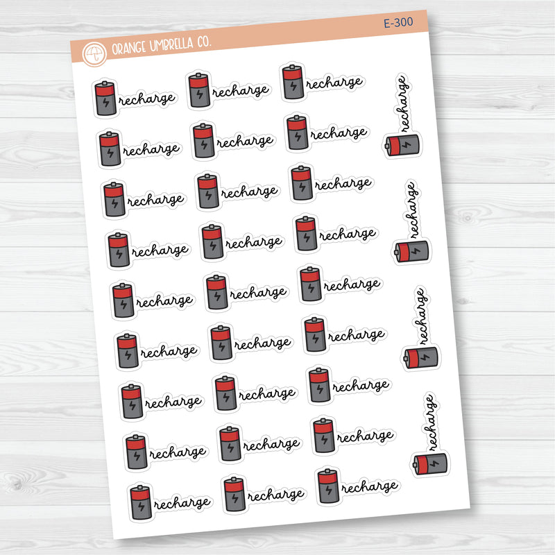 Recharge Planner Stickers | F16 | E-300