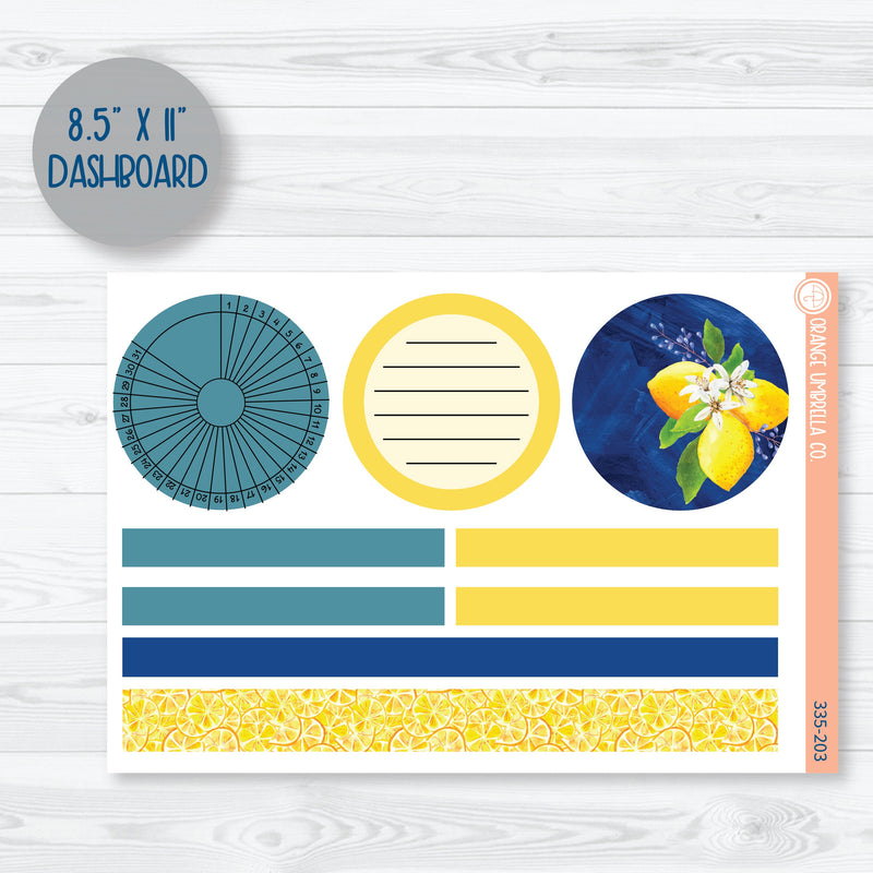 Summer Lemons Kit | Plum Dashboards Planner Kit Stickers | Italian Villa | 335-201