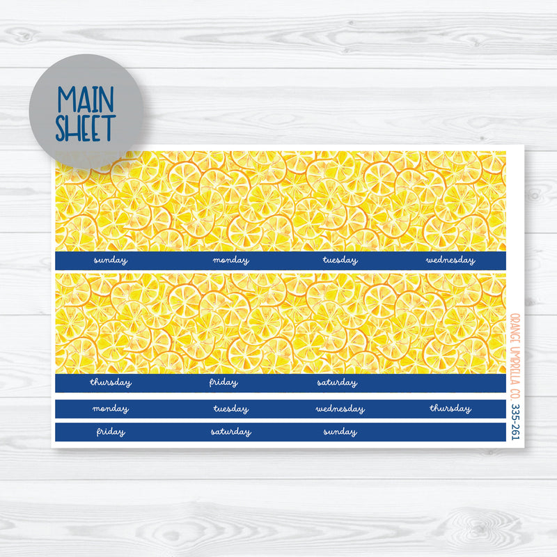 Summer Lemons | 8.5 ECLP Monthly Planner Kit Stickers | Italian Villa | 335-261