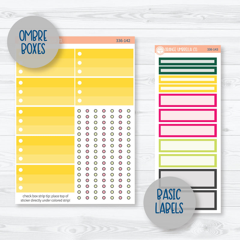 Summer Birds & Drink Kit | A5 Plum Daily Planner Kit Stickers | Birds of Paradise | 336-141