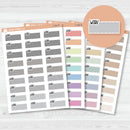 Work Hobonichi Color Stitched Quarter Box Planner Stickers | L-502