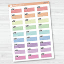 Work Hobonichi Color Stitched Quarter Box Planner Stickers | L-502
