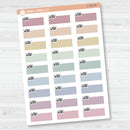 Work Hobonichi Color Stitched Quarter Box Planner Stickers | L-502