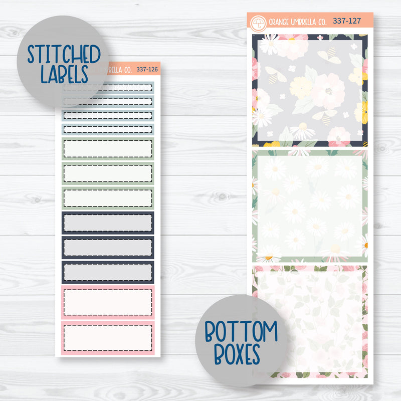 Bees Lemons & Sunflower Kit | A5 Daily Duo Planner Kit Stickers | Porch Picnic | 337-121