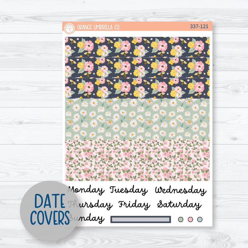 Bees Lemons & Sunflower Kit | A5 Daily Duo Planner Kit Stickers | Porch Picnic | 337-121