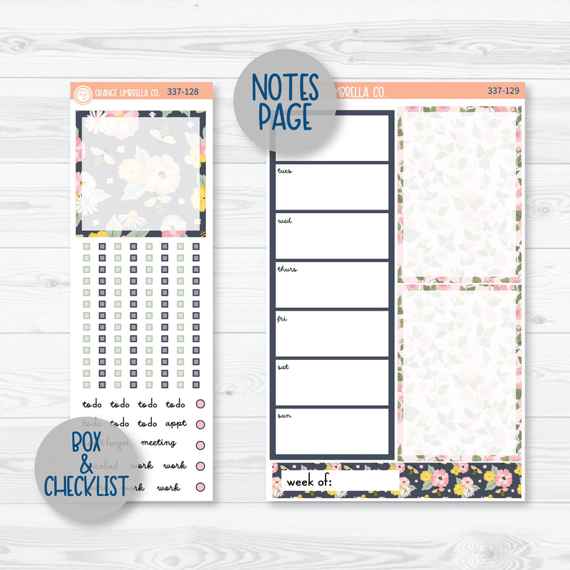 Bees Lemons & Sunflower Kit | A5 Daily Duo Planner Kit Stickers | Porch Picnic | 337-121