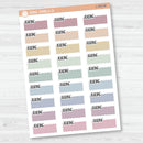 Reading Hobonichi Color Stitched Quarter Box Planner Sticker | Solid Color Labels | L-503