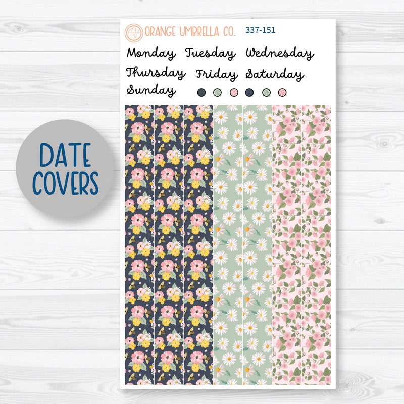 Bees Lemons & Sunflower Kit | 7x9 Plum Daily Planner Kit Stickers | Porch Picnic | 337-151