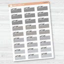 Watching Hobonichi Color Stitched Quarter Box Planner Stickers | Solid Color Labels | L-504