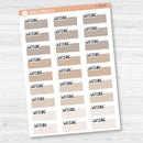 Watching Hobonichi Color Stitched Quarter Box Planner Stickers | Solid Color Labels | L-504