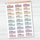 Watching Hobonichi Color Stitched Quarter Box Planner Stickers | Solid Color Labels | L-504