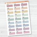 Steps Hobonichi Color Stitched Quarter Box Planner Stickers | L-506