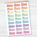 Steps Hobonichi Color Stitched Quarter Box Planner Stickers | L-506