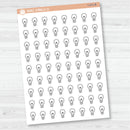 Hand Doodled Lightbulb Icon Planner Stickers | I-471