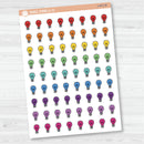 Hand Doodled Lightbulb Icon Planner Stickers | I-471