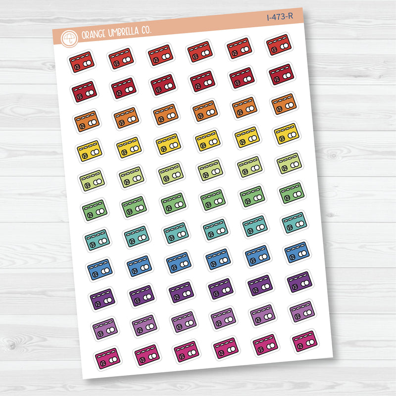 Hand Doodled Credit Card Icon Planner Stickers | I-473