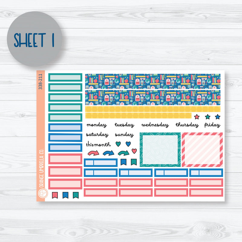 Back To School Kit | A5 Plum Monthly Planner Kit Stickers | School Supplies | 338-211