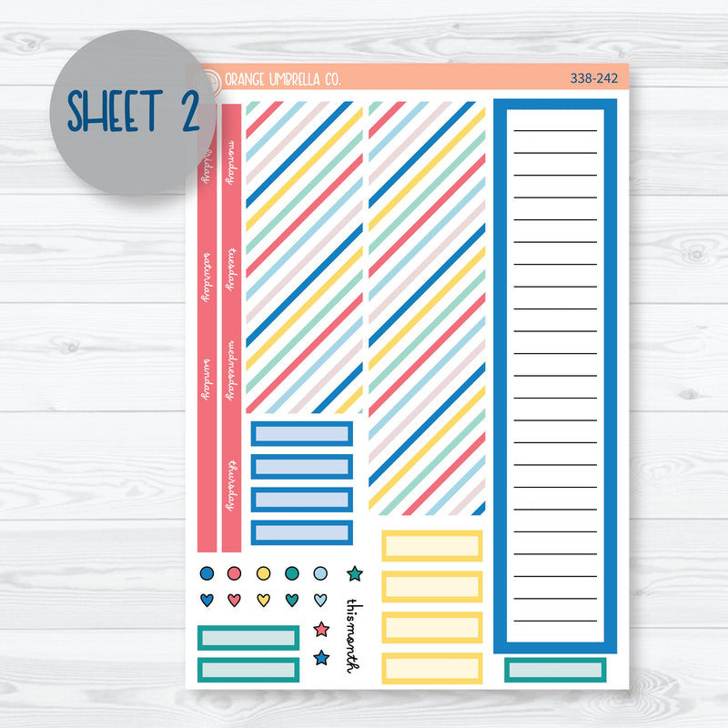 Back To School Kit | A5 EC Monthly & Dashboard Planner Kit Stickers | School Supplies | 338-241