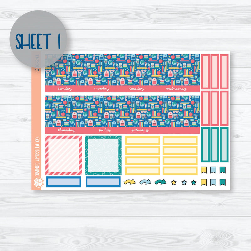 Back To School Kit | A5 EC Monthly & Dashboard Planner Kit Stickers | School Supplies | 338-241