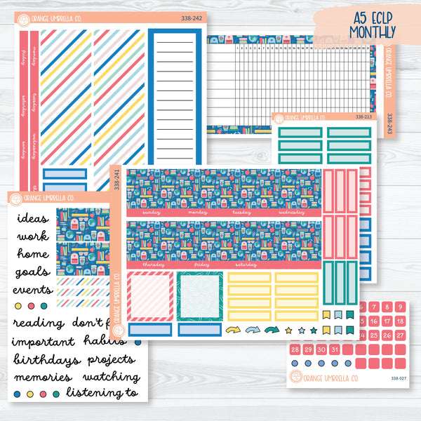 Back To School Kit | A5 EC Monthly & Dashboard Planner Kit Stickers | School Supplies | 338-241