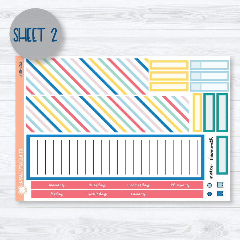 Back To School Kit | 7x9 ECLP Monthly & Dashboard Planner Kit Stickers | School Supplies | 338-251