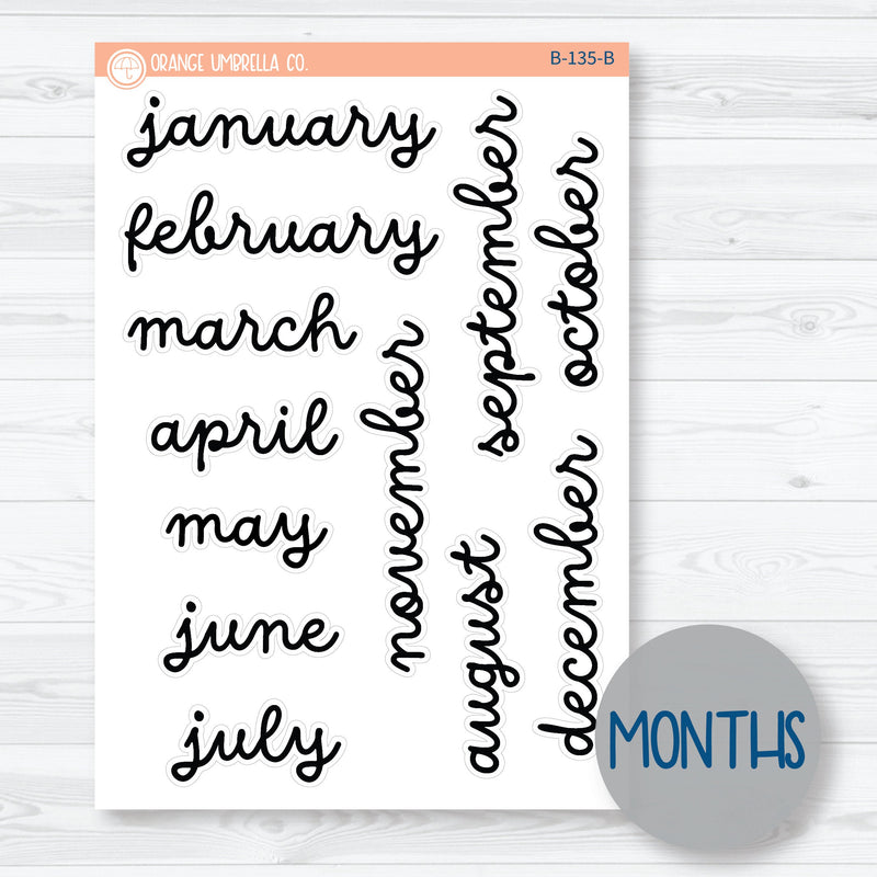 Back To School 8.5 ECLP Monthly Planner Kit Stickers | School Supplies | 338-261