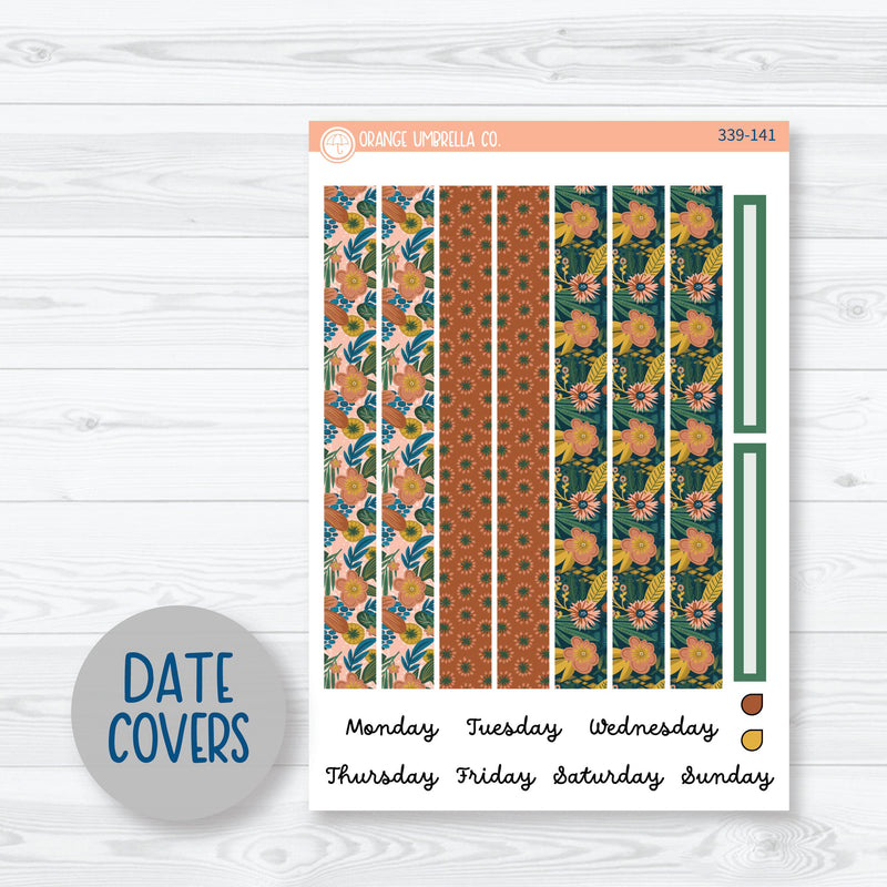 Floral Leaf Kit | A5 Plum Daily Planner Kit Stickers | Rainforest | 339-141