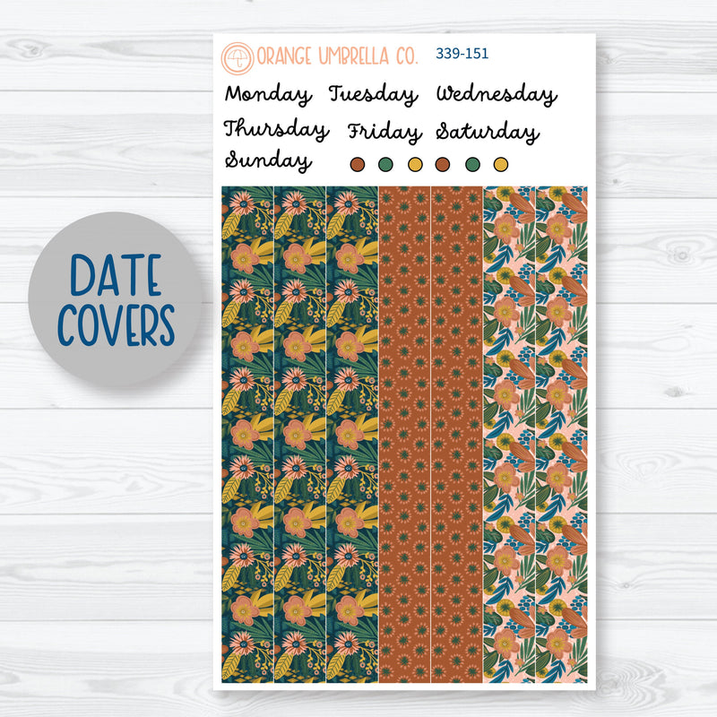 Floral Plant Kit | 7x9 Plum Daily Planner Kit Stickers | Rainforest | 339-151