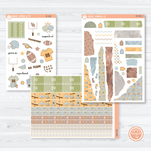 Football Game | Kit Deco Journaling Planner Stickers | Tailgate | D-102