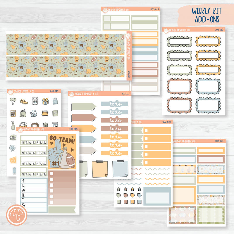 Football Game | Weekly Add-On Planner Kit Stickers | Tailgate | 102-012