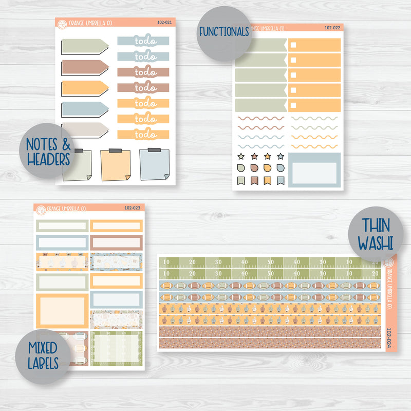 Football Game | Weekly Add-On Planner Kit Stickers | Tailgate | 102-012