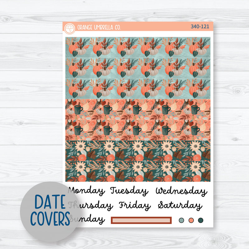 Fall Autumn Stickers | A5 Daily Duo Planner Kit Stickers | Fall Farmer's Market | 340-121