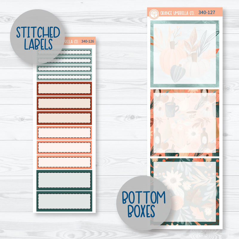 Fall Autumn Stickers | A5 Daily Duo Planner Kit Stickers | Fall Farmer's Market | 340-121