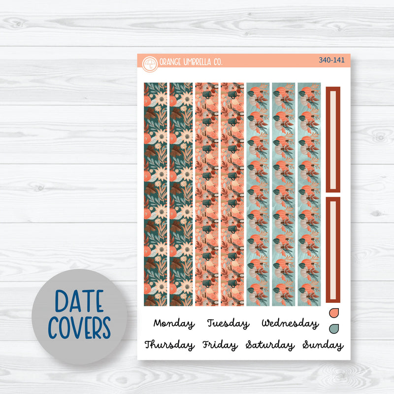 Fall Autumn Stickers | A5 Plum Daily Planner Kit Stickers | Fall Farmer's Market | 340-141