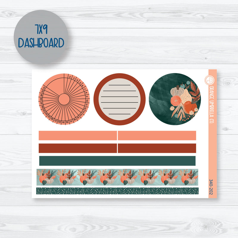 Fall Autumn Stickers | Plum Dashboards Planner Kit Stickers | Fall Farmer's Market | 340-201