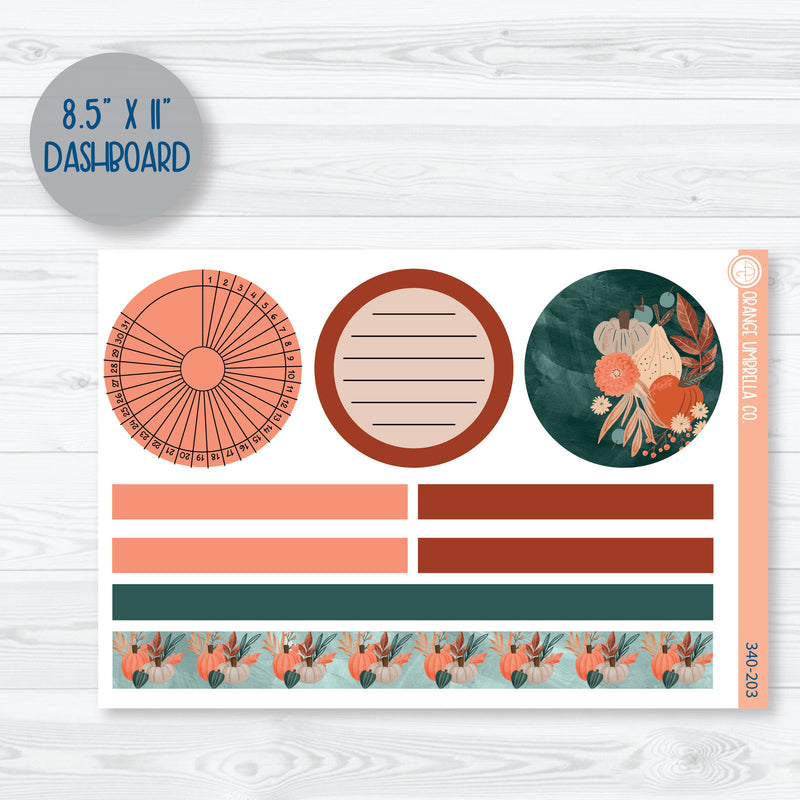 Fall Autumn Stickers | Plum Dashboards Planner Kit Stickers | Fall Farmer's Market | 340-201