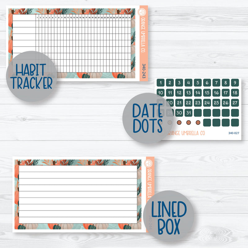 Fall Autumn Stickers | EC Monthly & Dashboard Planner Kit Stickers | Fall Farmer's Market | 340-241