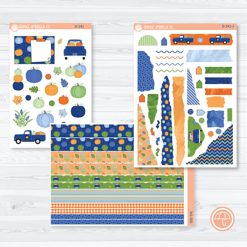 Pumpkins & Trucks | Kit Deco Journaling Planner Stickers | Pickup Pumpkins | D-341