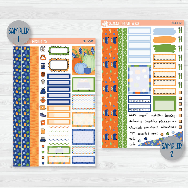 Pumpkins & Pickup Truck | Weekly Planner Kit Stickers | Pickup Pumpkins | 341-001