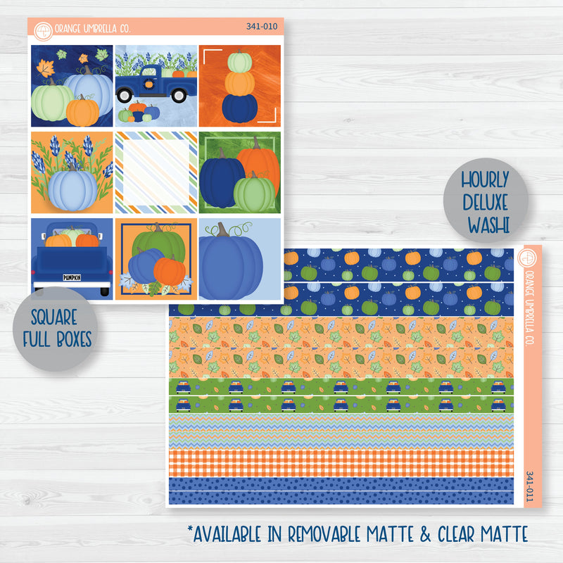 Pumpkins & Pickup Truck | Weekly Planner Kit Stickers | Pickup Pumpkins | 341-001