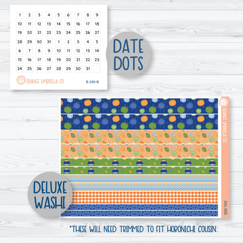 Pumpkins & Pickup Trucks | Hobonichi Cousin Planner Kit Stickers | Pickup Pumpkins | 341-051